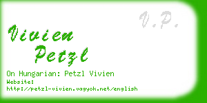 vivien petzl business card